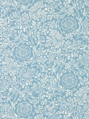Morris & Co China Blue Chamomile Unfinished Works 10M Wallpaper - Image 2 of 2