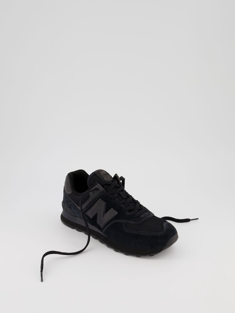 New Balance Black 574 Trainers - Image 1 of 4
