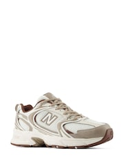 New Balance Cream/Brown 530 Trainers - Image 5 of 10