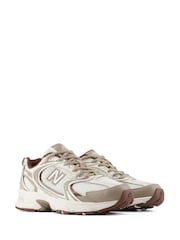 New Balance Cream/Brown 530 Trainers - Image 7 of 10
