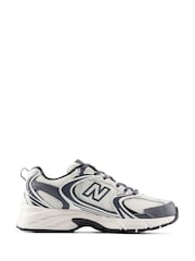 New Balance White/Slate Grey 530 Trainers - Image 1 of 10