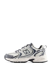 New Balance White/Slate Grey 530 Trainers - Image 2 of 10