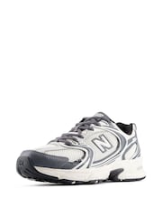 New Balance White/Slate Grey 530 Trainers - Image 3 of 10