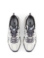 New Balance White/Slate Grey 530 Trainers - Image 6 of 10