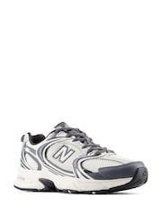 New Balance White/Slate Grey 530 Trainers - Image 9 of 10