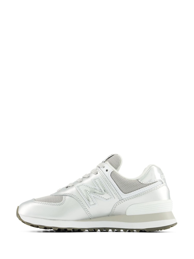 New Balance Metallic 574 Trainers - Image 2 of 10