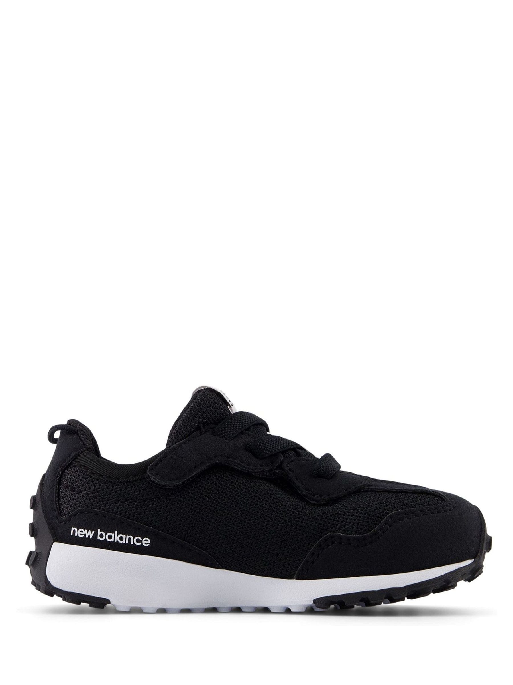Buy New Balance Black/White 327 Hook and Loop Junior Trainers from