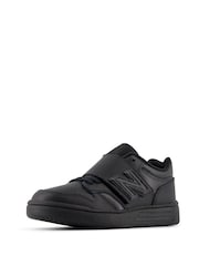 New Balance Black 480 Kids Bungee Lace Trainers With Top Strap - Image 4 of 6