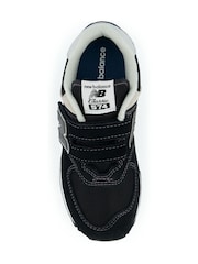 New Balance Black/Grey 574 Hook and Loop Junior Trainers - Image 5 of 5