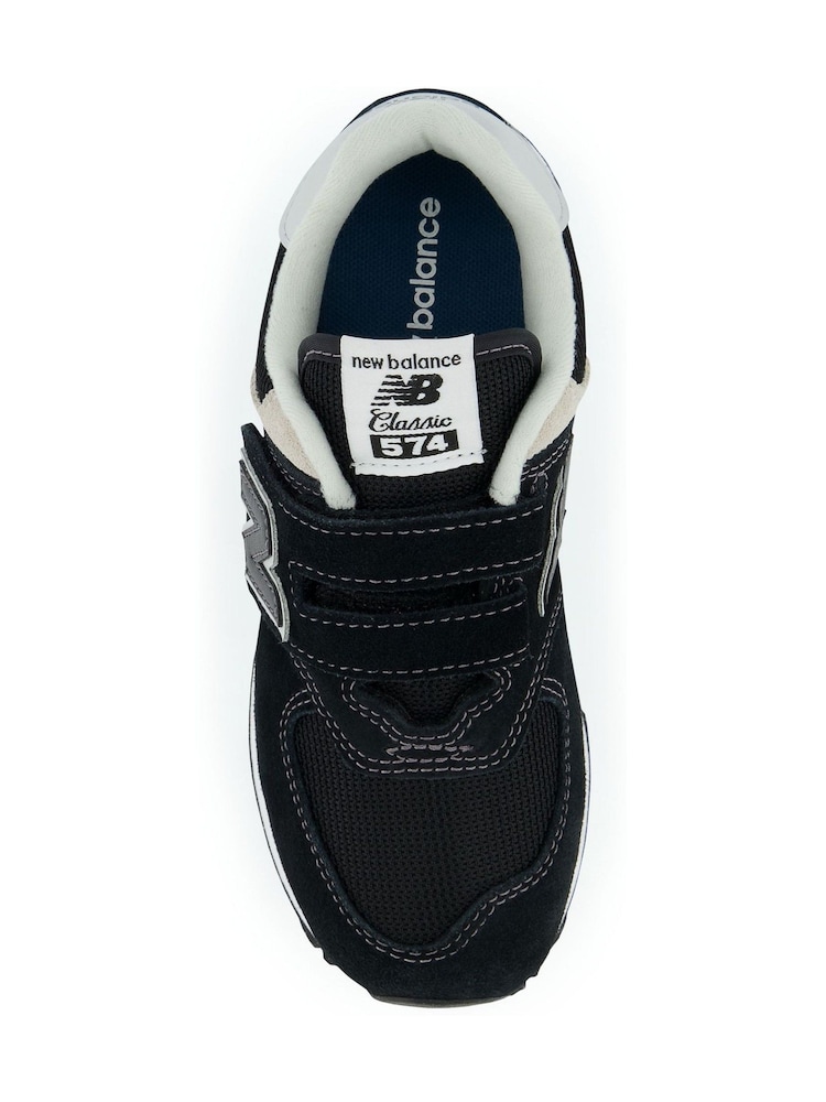 New Balance Black/Grey 574 Hook and Loop Junior Trainers - Image 5 of 5 New Balance Black/Grey 574 Hook and Loop Junior Trainers - Image 5 of 5