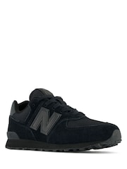 New Balance Black 574 Youth Trainers - Image 3 of 5