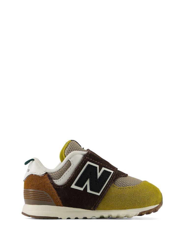 New Balance Mustard Yellow 574 Infants Hook & Loop Trainers - Image 1 of 10 New Balance Mustard Yellow 574 Infants Hook & Loop Trainers - Image 1 of 10
