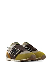 New Balance Mustard Yellow 574 Infants Hook & Loop Trainers - Image 7 of 10