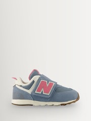 Açıq Mavi - New Balance 574 Körpələr üçün Qarmaq və Döngə Təlimçiləri - 10şəkildən 1 şəkil