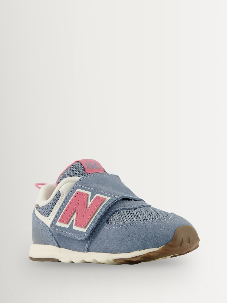 Açıq Mavi - New Balance 574 Körpələr üçün Qarmaq və Döngə Təlimçiləri - 10şəkildən 2 şəkil