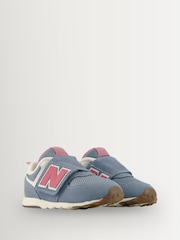 Açıq Mavi - New Balance 574 Körpələr üçün Qarmaq və Döngə Təlimçiləri - 10şəkildən 7 şəkil