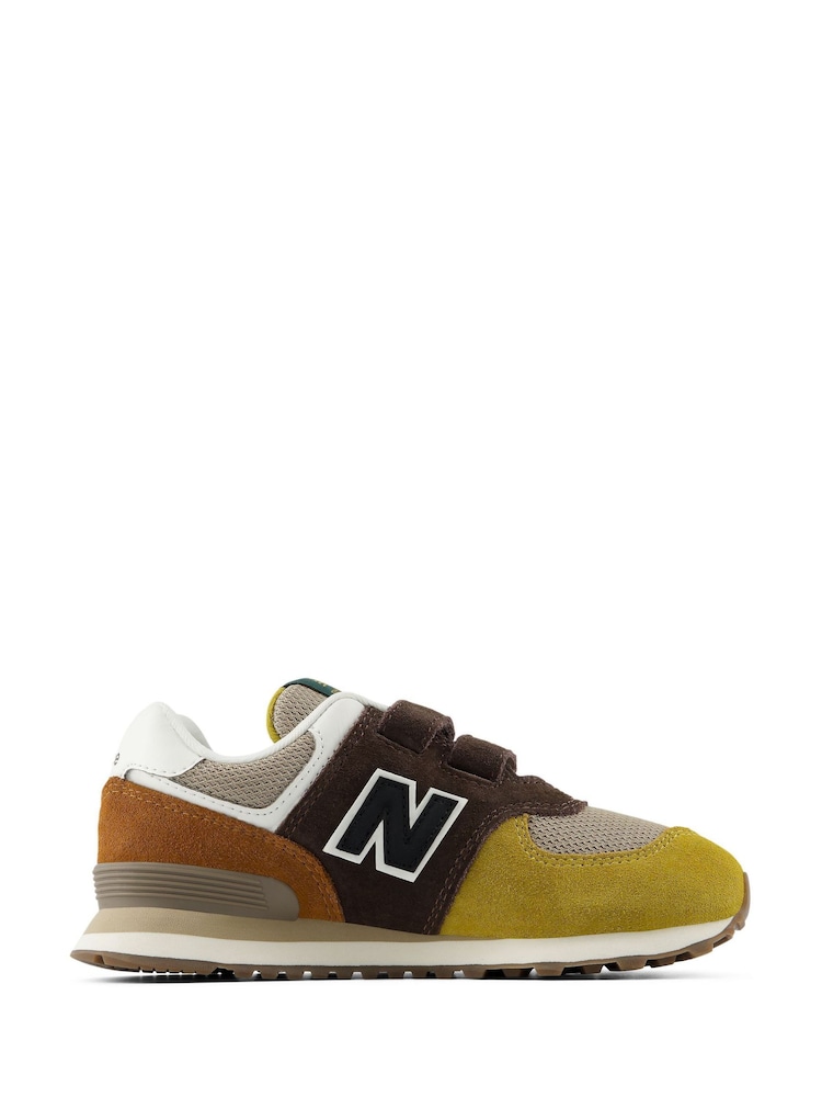 New Balance Mustard Yellow 574 Kids Hook & Loop Trainers - Image 2 of 10 New Balance Mustard Yellow 574 Kids Hook & Loop Trainers - Image 2 of 10