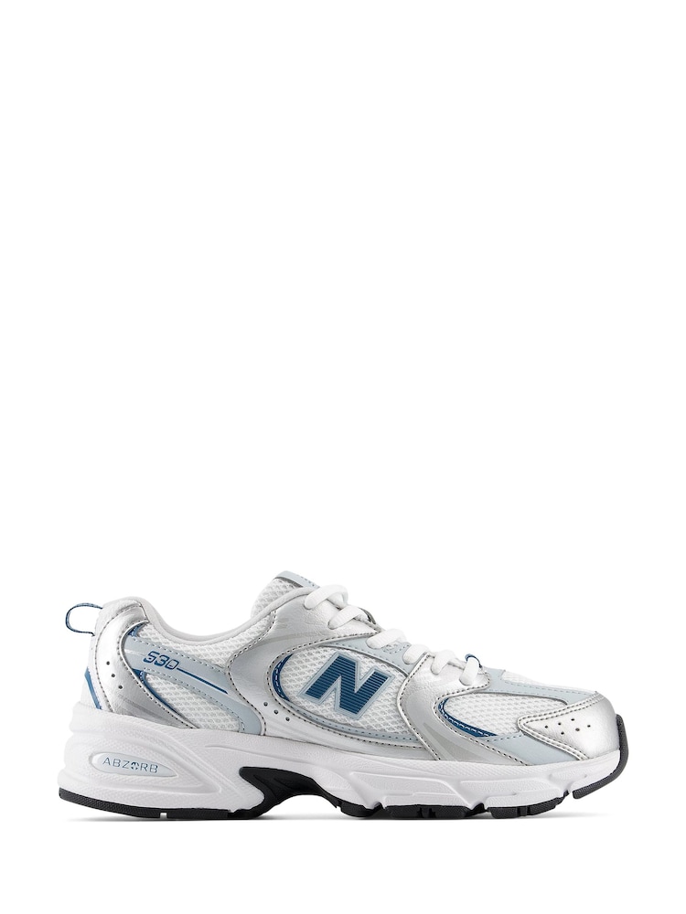 New Balance Silver 530 Youth Lace Trainers - Image 1 of 5
