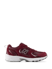 Burgunderrot - New Balance 530 Bungee Lace Junior Sportschuhe - Bild 1 von 10