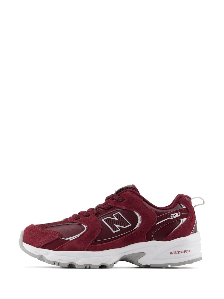 Burgunderrot - New Balance 530 Bungee Lace Junior Sportschuhe - Bild 2 von 10