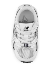New Balance White/Silver 530 Bungee Lace Infant Trainers - Image 3 of 4