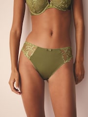 Green/Ecru Embroidered Knickers 2 Pack - Image 2 of 9
