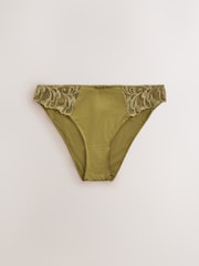 Green/Ecru Embroidered Knickers 2 Pack - Image 7 of 9