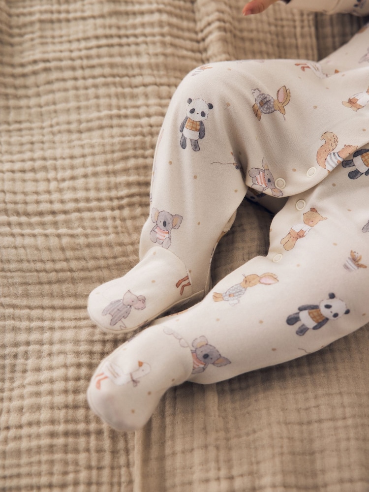 Neutral Animal Baby Sleepsuits 3 Pack (0-2yrs) - Image 15 of 15 Neutral Animal Baby Sleepsuits 3 Pack (0-2yrs) - Image 15 of 15