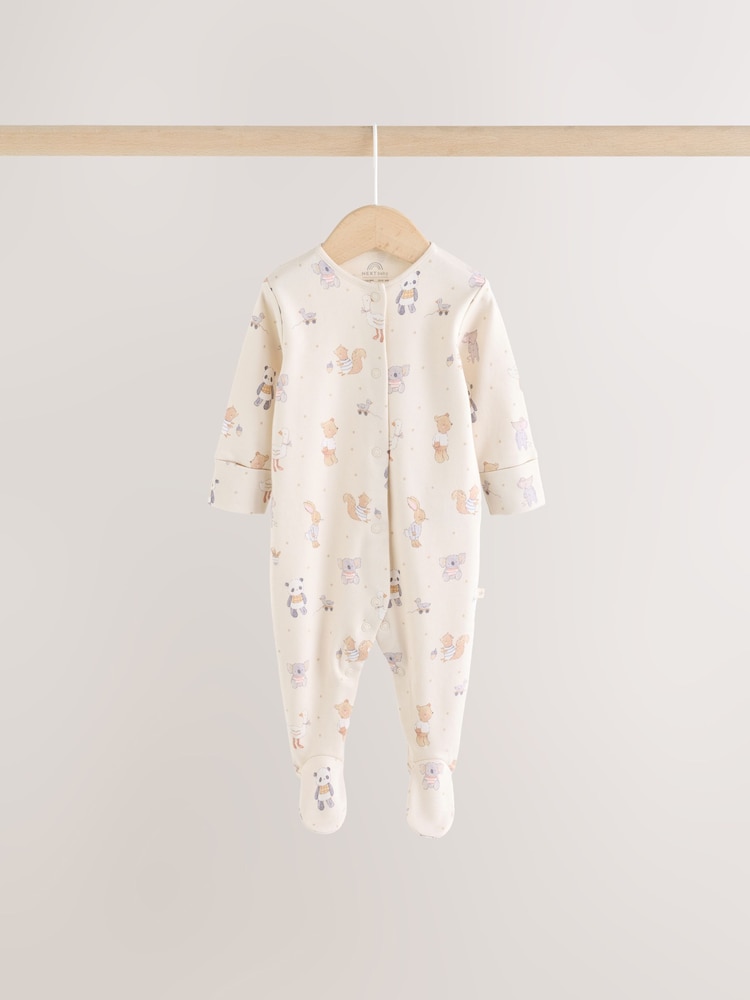 Neutral Animal Baby Sleepsuits 3 Pack (0-2yrs) - Image 2 of 15 Neutral Animal Baby Sleepsuits 3 Pack (0-2yrs) - Image 2 of 15