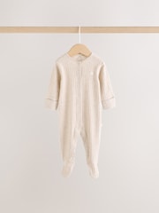 Neutral Animal Baby Sleepsuits 3 Pack (0-2yrs) - Image 3 of 15
