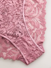 Pink High Leg Ultimate Comfort Lace Knickers 2 Pack - Image 8 of 8