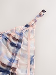 Printed Check Tanga Mesh Knickers - Image 5 of 6