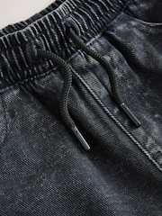 Dark Grey Denim Wide Fit Pull On Cargo Trousers (3-16yrs) - Image 7 of 8
