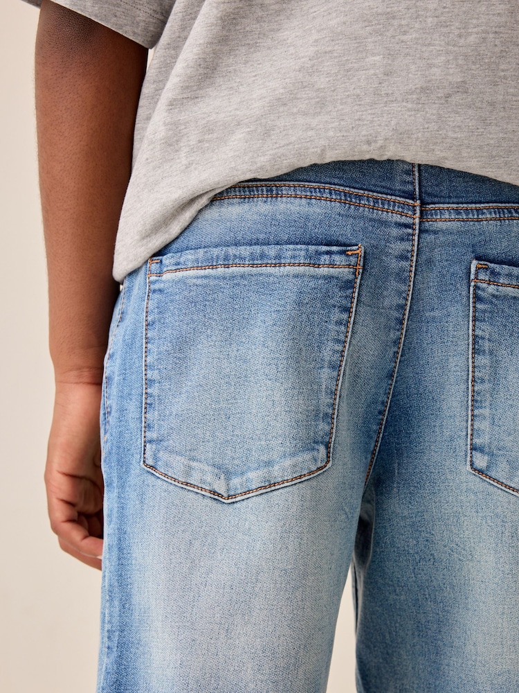 Light Blue Loose Fit Stretch Elasticated Waist Jeans (3-16yrs) - Image 4 of 4 Light Blue Loose Fit Stretch Elasticated Waist Jeans (3-16yrs) - Image 4 of 4
