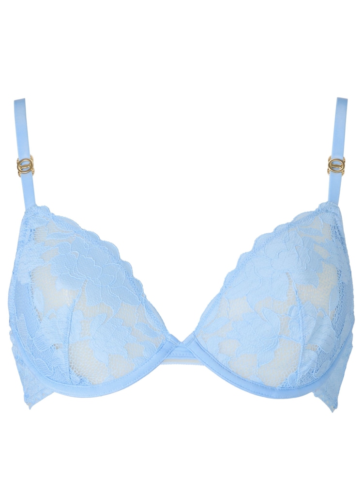 Albastru - KBX Dolly Floral Lace Non Pad Plunge Bra - Imaginea 5 din 5 Albastru - KBX Dolly Floral Lace Non Pad Plunge Bra - Imaginea 5 din 5