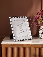 Set of 3 Monochrome Stripe Pattern Photo Frames - Image 1 of 4
