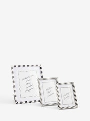 Set of 3 Monochrome Stripe Pattern Photo Frames - Image 4 of 4