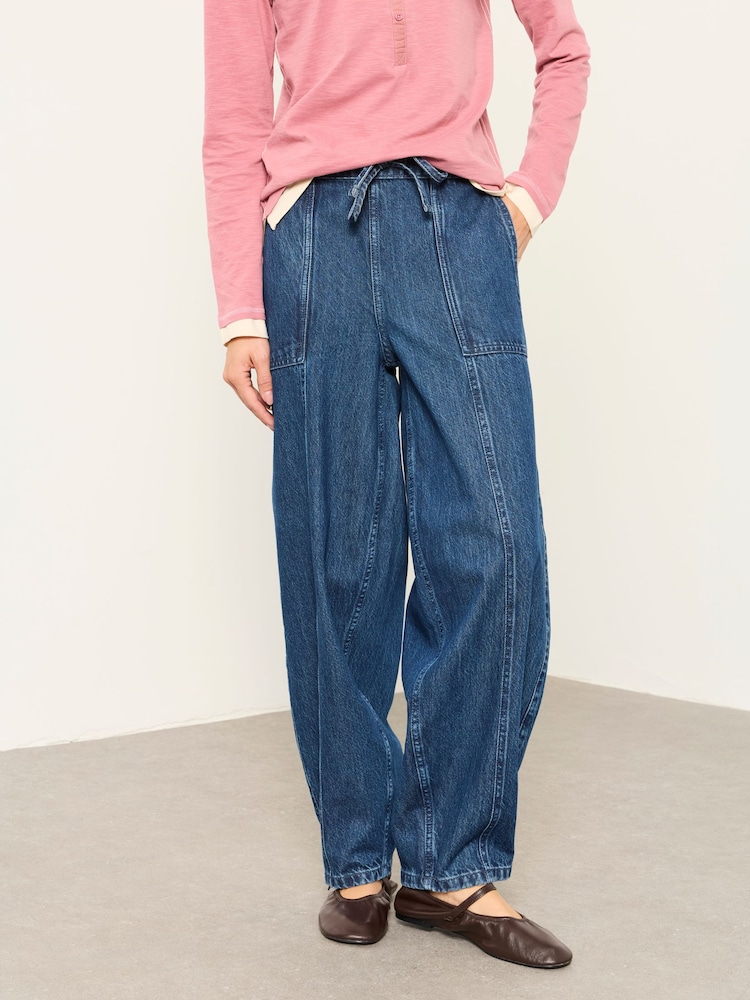 FatFace Alev Denim Dark Wash Drawstring Jeans - Image 1 of 5 FatFace Alev Denim Dark Wash Drawstring Jeans - Image 1 of 5