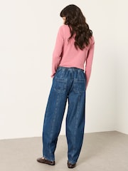 FatFace Alev Denim Dark Wash Drawstring Jeans - Image 2 of 5