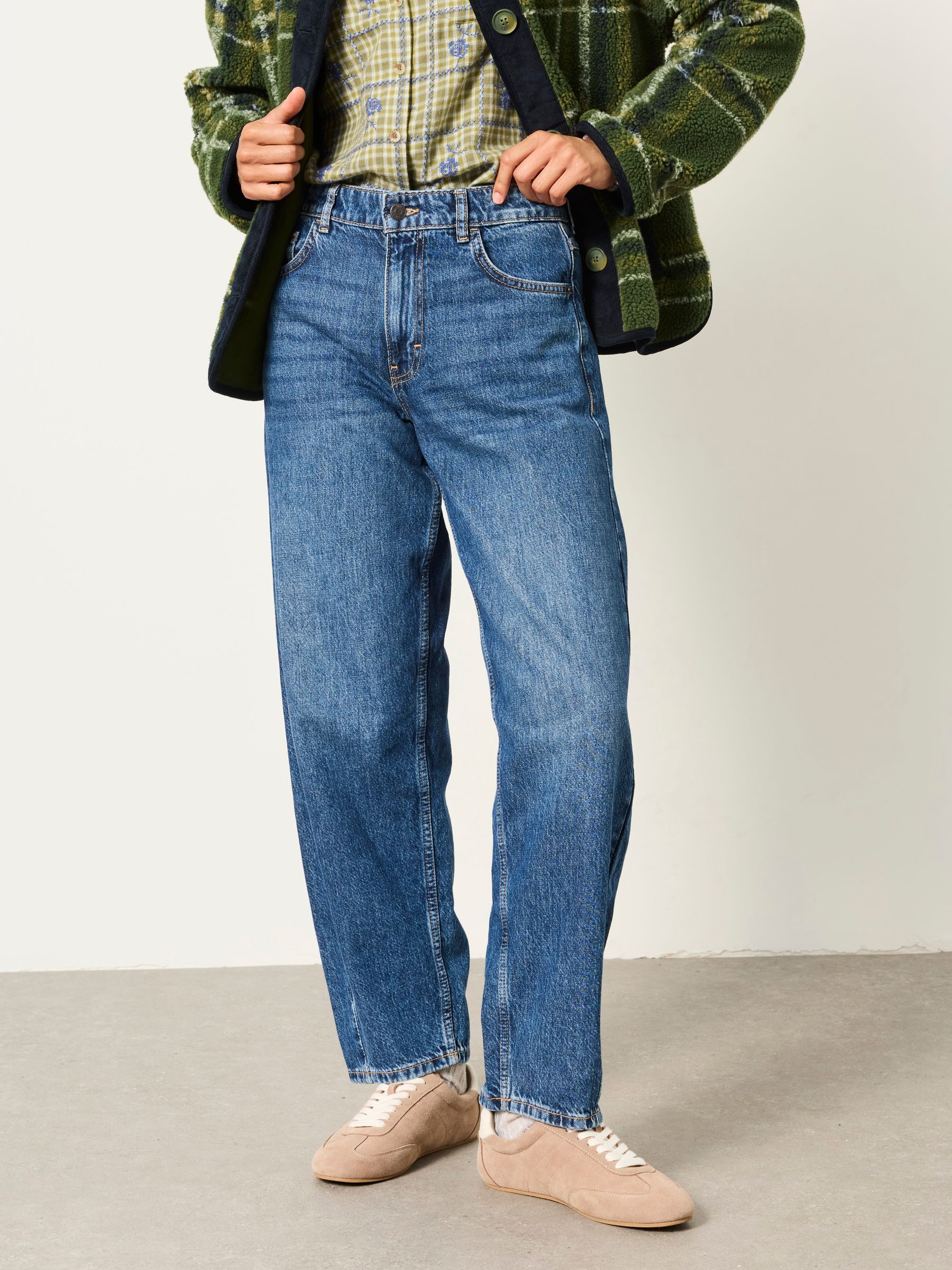 Fat Face Women's Mid Blue Fatface Camber Barrel Jeans