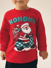 Red Santa Moped - Landarmshirt mit weihnachtlichem Design (3 M.–7 J.) - Bild 2 von 8