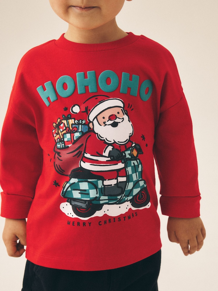 Red Santa Moped - Landarmshirt mit weihnachtlichem Design (3 M.–7 J.) - Bild 2 von 8 Red Santa Moped - Landarmshirt mit weihnachtlichem Design (3 M.–7 J.) - Bild 2 von 8
