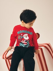 Red Santa Moped - Landarmshirt mit weihnachtlichem Design (3 M.–7 J.) - Bild 4 von 8