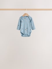 Mavi xarakter - Long Sleeve Baby Bodysuit 7 Pack - 15şəkildən 7 şəkil