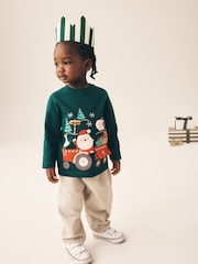 Dark Green Santa Interactive Tractor - Landarmshirt mit weihnachtlichem Design (3 M.–7 J.) - Bild 2 von 8