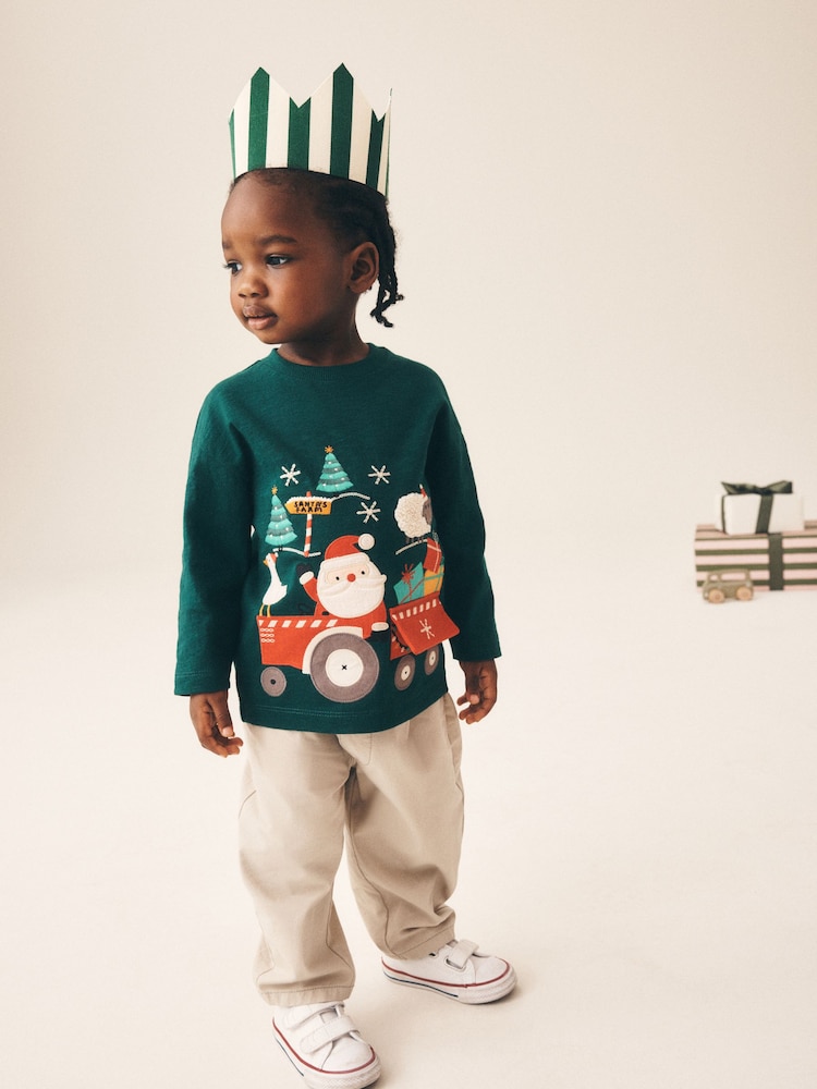 Dark Green Santa Interactive Tractor - Landarmshirt mit weihnachtlichem Design (3 M.–7 J.) - Bild 2 von 8 Dark Green Santa Interactive Tractor - Landarmshirt mit weihnachtlichem Design (3 M.–7 J.) - Bild 2 von 8