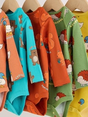 Leuchtender Animalprint - Langärmelige Bodys im 5er-Pack - Bild 9 von 13