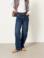 Dunkle Rinse-Waschung - Fatface Jeans in lässig-geradem Schnitt - Bild 1 von 6