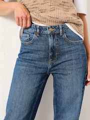 FatFace Filby Blue Denim Relaxed Straight Jeans - Image 4 of 7