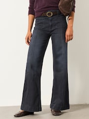 FatFace Blue Ink Patch Pocket Flare Jeans - Image 4 of 7